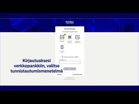 nordea omat sivut|Verkkopankki